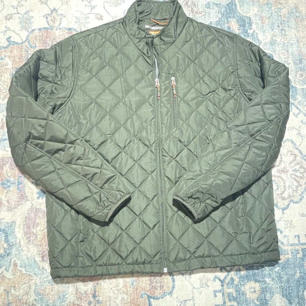 Hawke & Co Green Puffer Jacket with Insulated Warmth